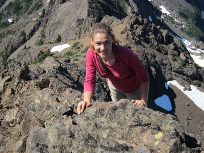 Terra climbs to the top.
