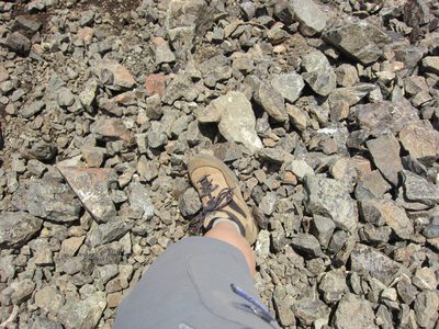 And scree as viewed on the way downhill. When it was all...