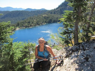 On the trail above Rachel Lake.