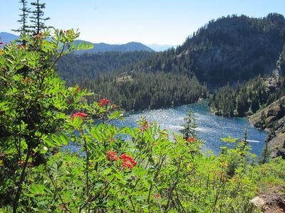 Berries and Rachel Lake.