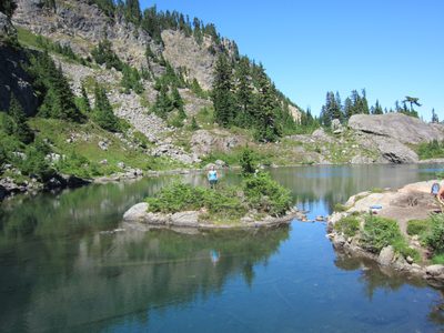 One lake had an accessible island, so I claimed it as my...