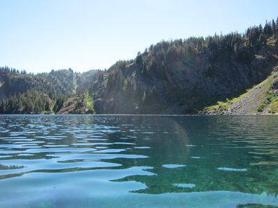 Water-level view of the lake.