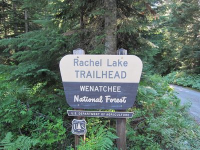 At the Rachel Lake Trailhead.