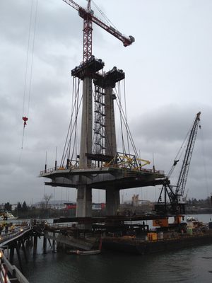I finally finagled a site visit to the Willamette River...