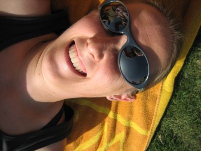 Layin' in the grass.
