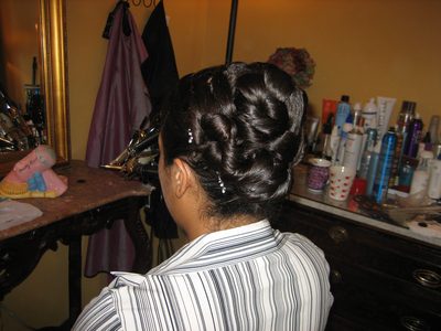 Tanya's hair.