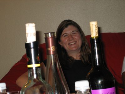 Carrie... and some wine.