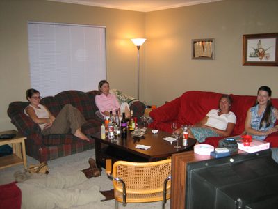 Austin's legs, Raquel, Kate, Lisa, and Kim