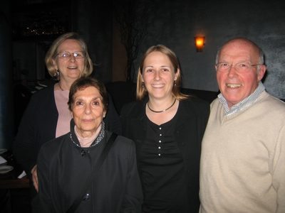 Mom, Aunt Debbie, Catherine, and Dad at Zana's