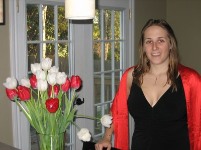 Catherine and Christmas flowers