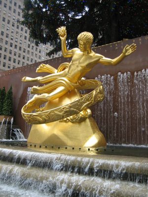 The statue of Prometheus
