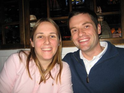 Catherine and Jay at Rory's on their last night in Darien