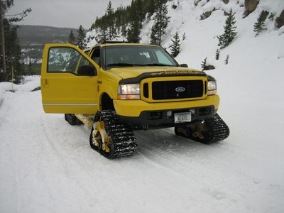 Our snow yacht.  Two miles to the gallon!