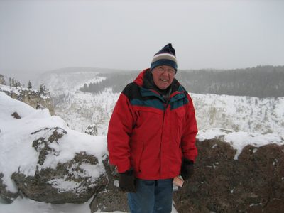 Dad trying not to look cold