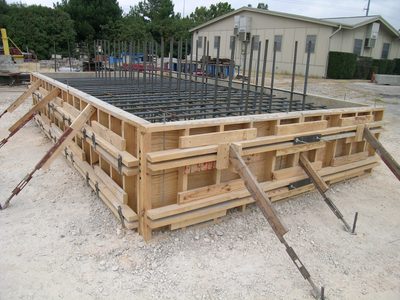 Base of north pier just before casting.  Pretty pretty rebar.