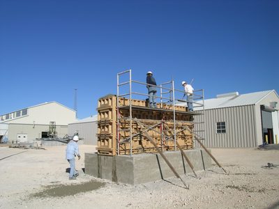 Finishing the south wall.