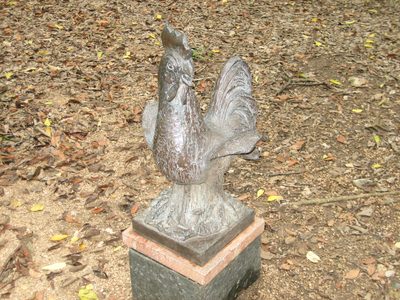 There were a handful of sculptures of animals, all...