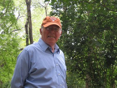 Dad at the Umlauf Sculpture Garden.