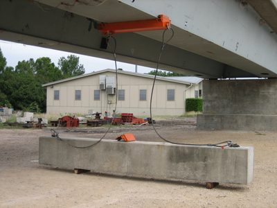 The fracture location, before the test.  The orange box...