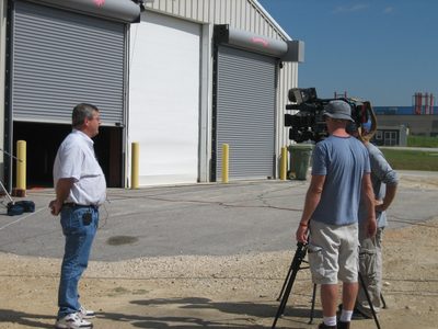 One of the guys who pays us being interviewed for the...