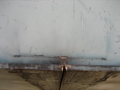 Venting pattern on the web.