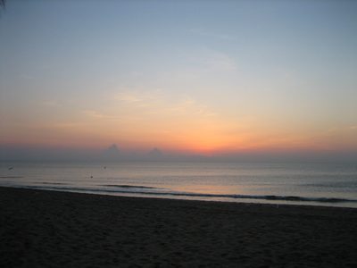Sunrise over the beach
