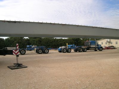 The truck, shortened back up and about to leave.