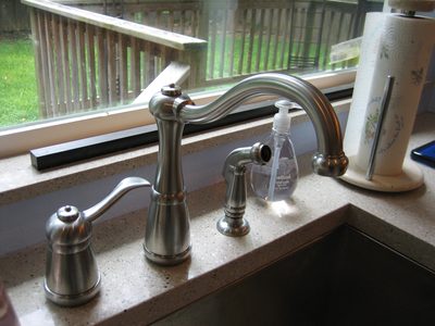 The faucet and undermount sink leave plenty of room for...