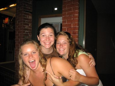 Sharon, Kelly, and Maggie at the rehearsal dinner