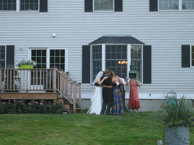Taking pictures behind the house