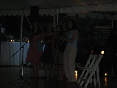 The quartet runs the song through again at the reception