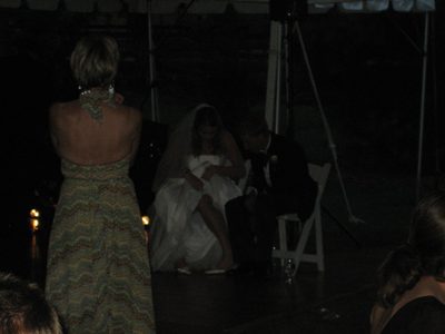Maggy and Andy during the toasts