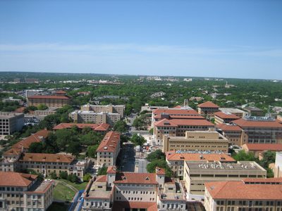 The prettier, red-roofed parts of campus