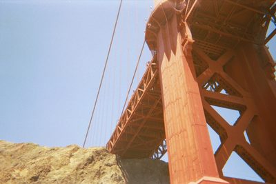 Looking up one of the Golden Gate piers.