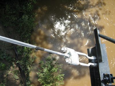 One of the smaller cable connections