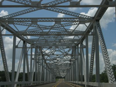 Through the truss...