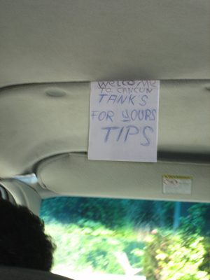 Ah, welcome to Mexico, where English is used mainly to...