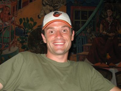 Jay inside Perico's in Cancun Centro, a crazy Mexican...
