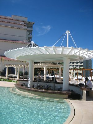 The swim-up bar at the second pool.  The only problem...