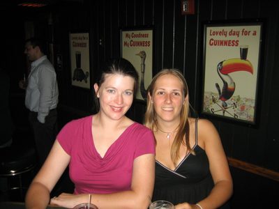 Kim and Catherine at the Library.