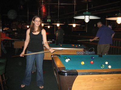 Katie and Alison face off at pool