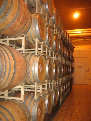 Barrels of wine.