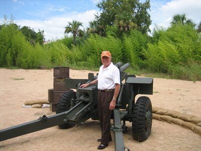 Dad with "his" gun, the type he used while a Marine.