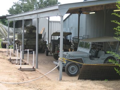 Some of the military vehicles used in the artillery...