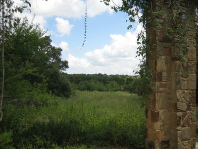 Looking out into the Texas Hill Country.