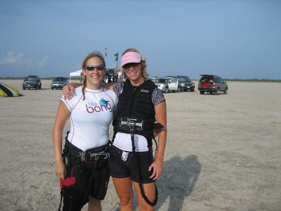 Cat and Jules, post-first flying experience.  Also, a...