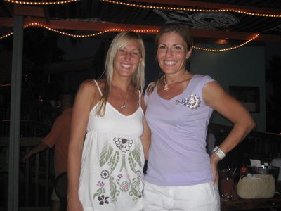 Molly and Lana at dinner.