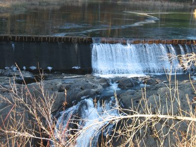 The dam upstream of the gorge.