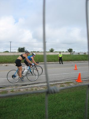 Getting started on the bike.  Note to self: do not start...