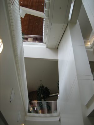 The inside of the dining hall.